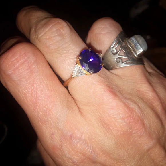 RSC oval tanzanite ring sz 7 - Picture 7 of 8